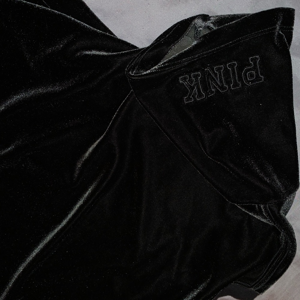 PINK Velvet Black Top